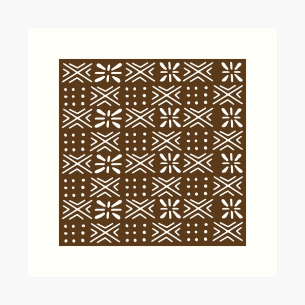 Aperçu de l'œuvre Tissu Africain Bogolan coloré créée et vendue par Wolagno.