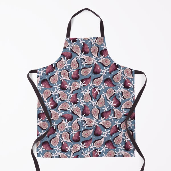 Item preview, Flowers and fruits of figs, brown on a blue background designed and sold by Alex Blud.