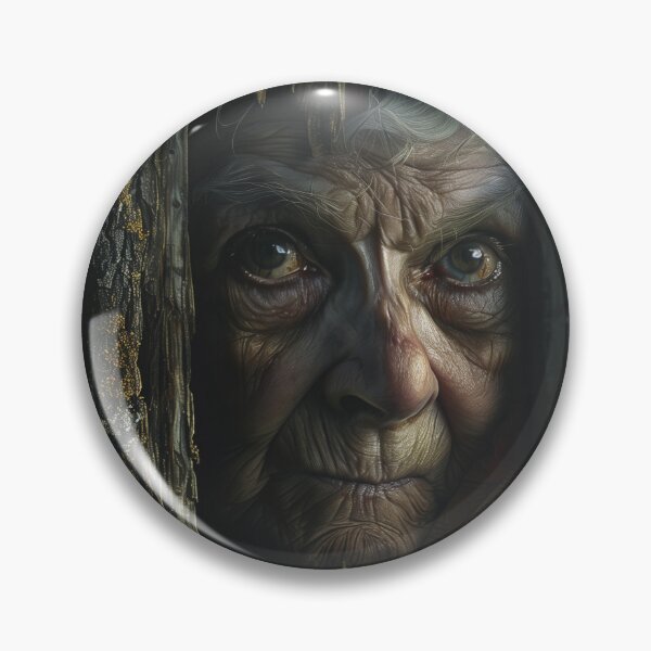 Item preview, Old Woman Peering Through Wooden Slats designed and sold by palmyst.