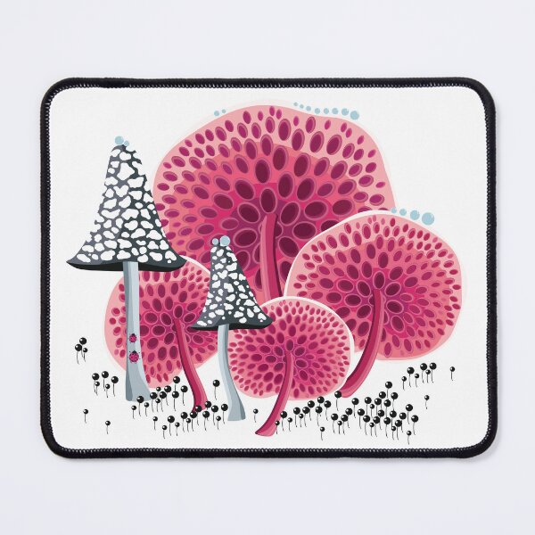 Item preview, Group of pink mushrooms designed and sold by Alex  Blud.