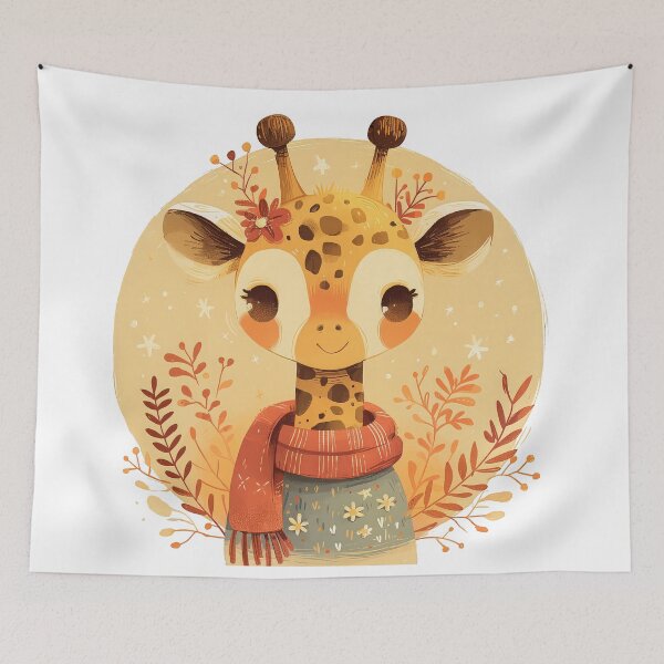 Item preview, Delightful baby giraffe in scarf designed and sold by JoyfulNat.