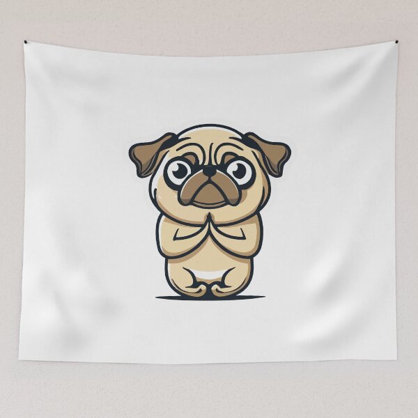 Item preview, Zen Pug Yoga Pose Minimalist Design designed and sold by NiftyWrx.