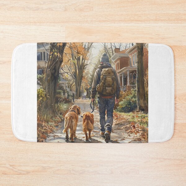 Item preview, Dog Owner Walking Their Pet designed and sold by Mr-whiteBG.