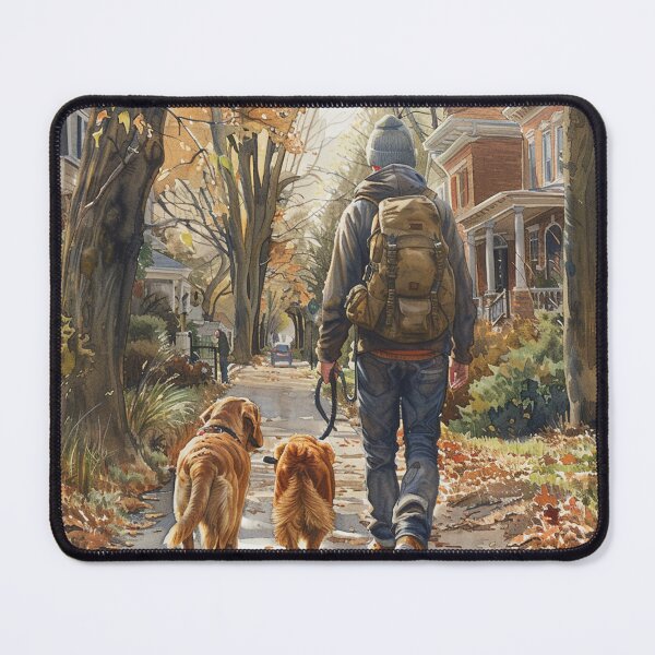 Item preview, Dog Owner Walking Their Pet designed and sold by Mr-whiteBG.