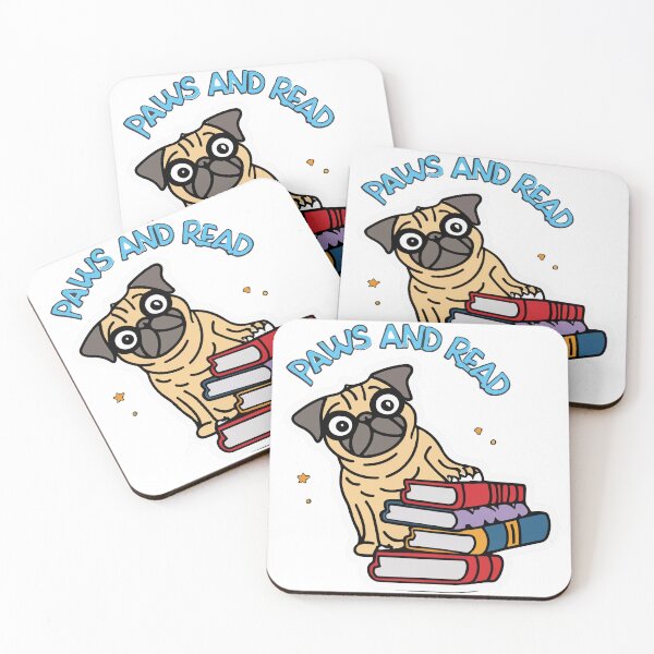 Item preview, Paws and Read - Scholarly Pug with Books designed and sold by NiftyWrx.