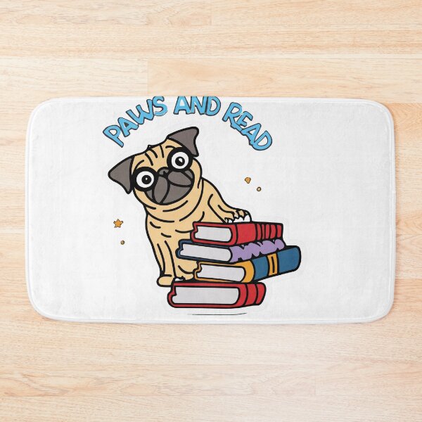Item preview, Paws and Read - Scholarly Pug with Books designed and sold by NiftyWrx.