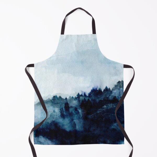 Item preview, Foggy forest watercolor art designed and sold by FleurDesign.