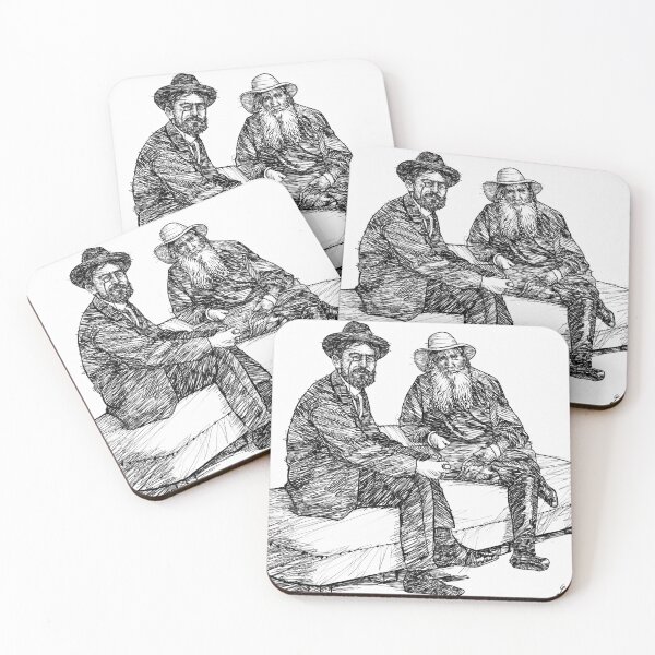 Item preview, ANTON CHEKHOV and LEO TOLSTOY ink portrait designed and sold by lautir.