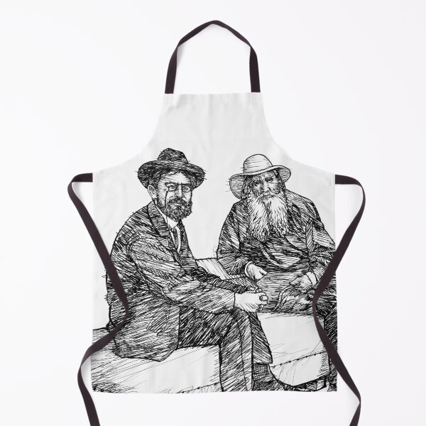 Item preview, ANTON CHEKHOV and LEO TOLSTOY ink portrait designed and sold by lautir.