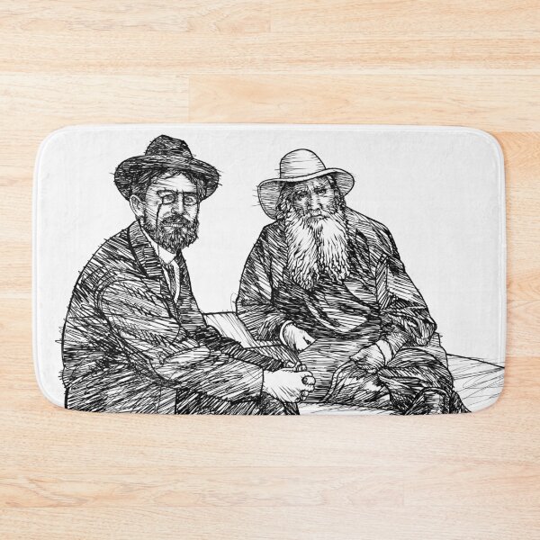Item preview, ANTON CHEKHOV and LEO TOLSTOY ink portrait designed and sold by lautir.