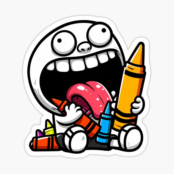 Item preview, Crayon Eater designed and sold by Funny Vintage Stickers And T-Shirts.