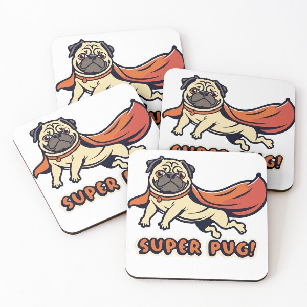 Item preview, Super Pug Superhero Comic Style designed and sold by NiftyWrx.
