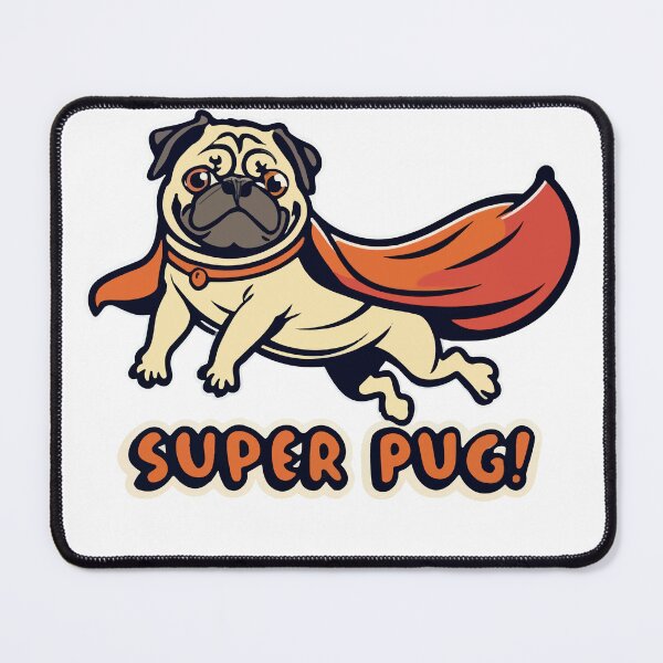 Item preview, Super Pug Superhero Comic Style designed and sold by NiftyWrx.