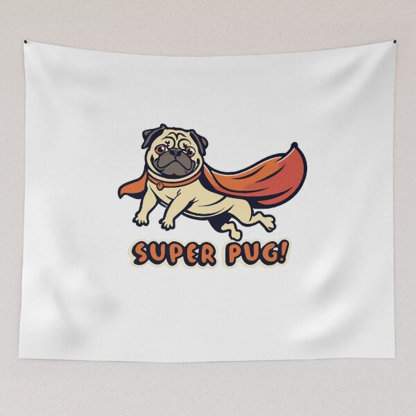 Item preview, Super Pug Superhero Comic Style designed and sold by NiftyWrx.