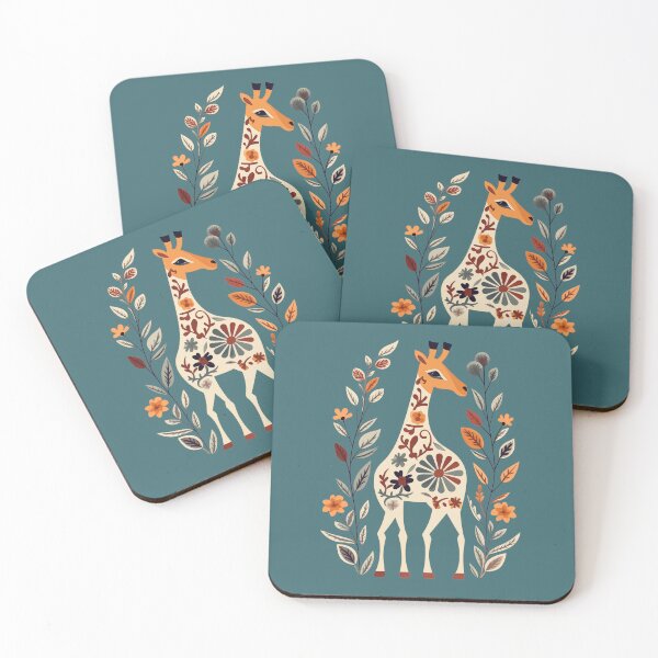 Item preview, Giraffe in flowers designed and sold by AlchemyColor.