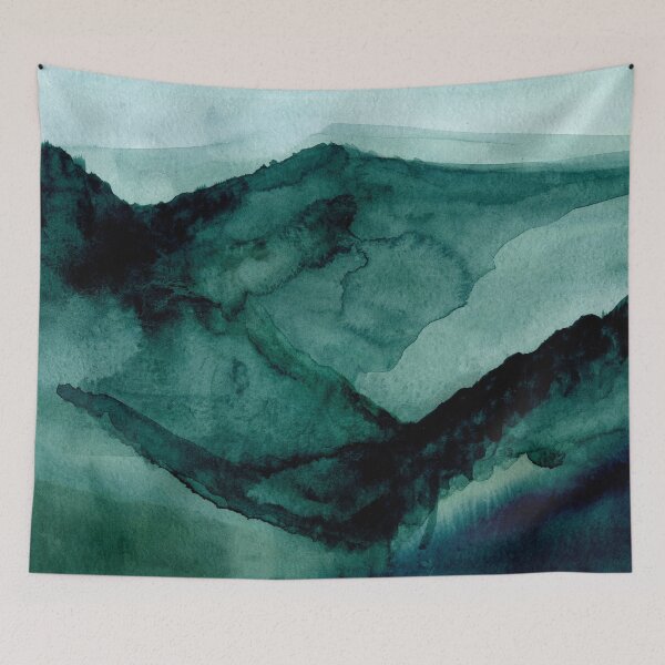 Item preview, Green forest watercolor art designed and sold by FleurDesign.