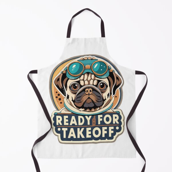 Item preview, Aviator Pug Ready for Takeoff - Retro Aviation designed and sold by NiftyWrx.