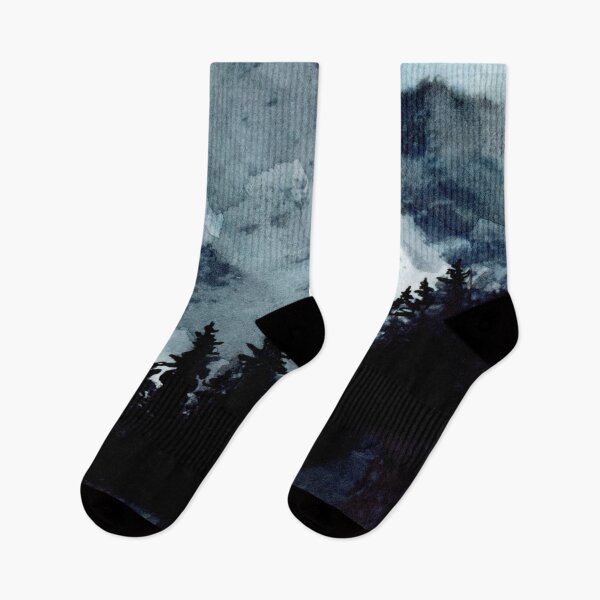 Item preview, Foggy forest watercolor art designed and sold by FleurDesign.