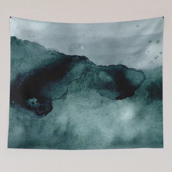 Item preview, Foggy forest watercolor art designed and sold by FleurDesign.
