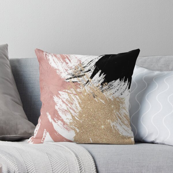 Item preview, Giant Artsy Brushstrokes in Gold Rose Gold Glitter designed and sold by Blkstrawberry.