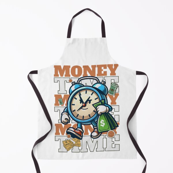 Item preview, clock walking with holding money, money time designed and sold by ShawishArt.