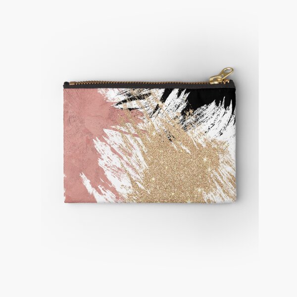 Item preview, Giant Artsy Brushstrokes in Gold Rose Gold Glitter designed and sold by Blkstrawberry.