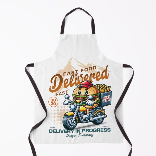 Item preview, cute burger delivery with motorcycle designed and sold by ShawishArt.
