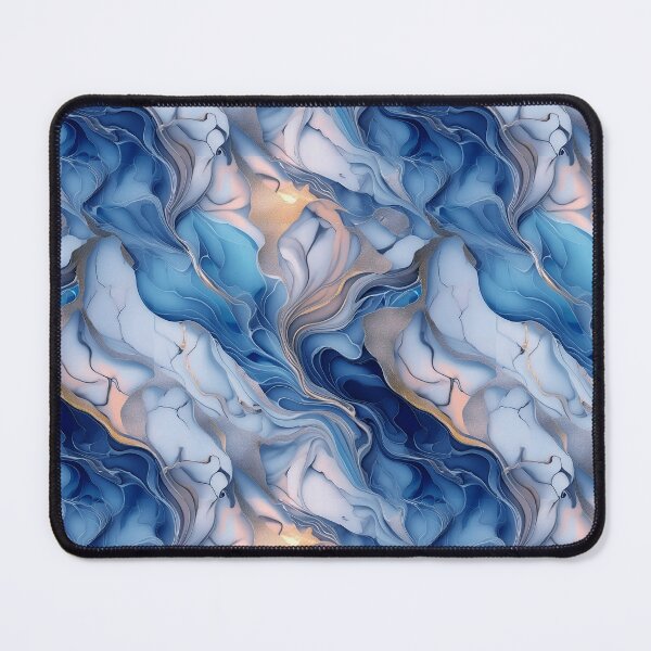 Item preview, Ethereal Waves: A Dance of blue Colors and Textures like Marbles designed and sold by creativekrish.
