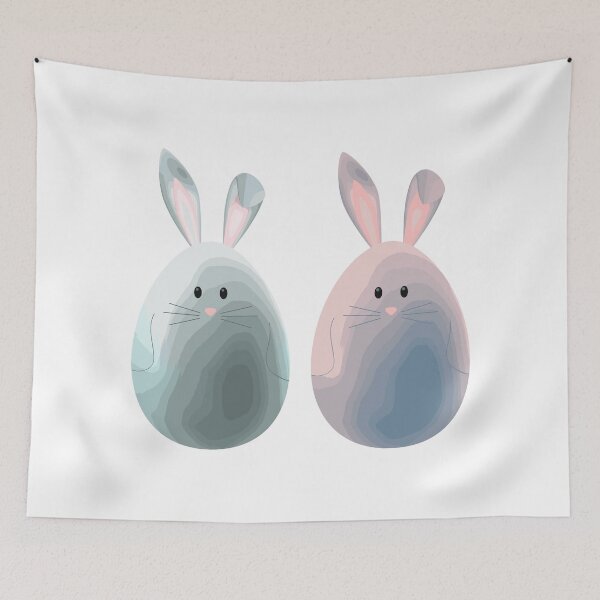 Aperçu de l'œuvre Easter egg happy easter Twin bunny créée et vendue par artscreat.