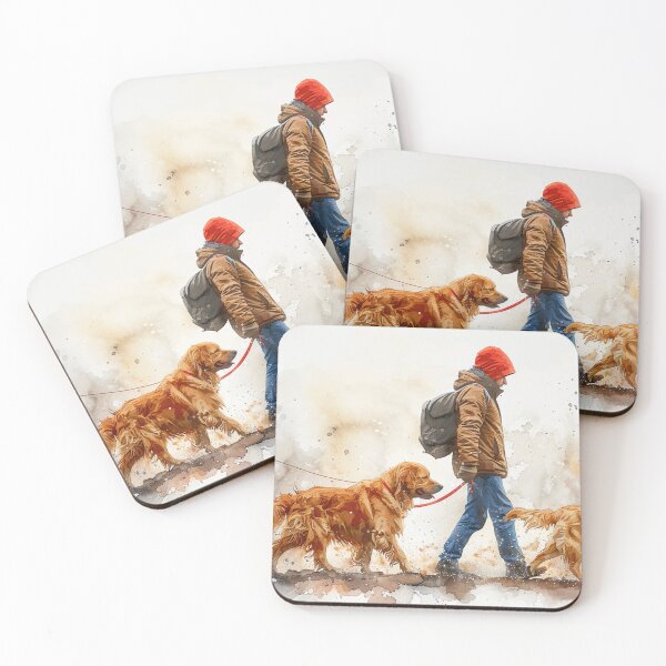 Item preview, Dog Owner Walking the Dog | Unique Gift for Pet Lovers designed and sold by Mr-whiteBG.