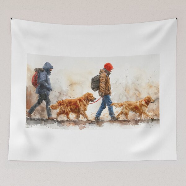 Item preview, Dog Owner Walking the Dog | Unique Gift for Pet Lovers designed and sold by Mr-whiteBG.