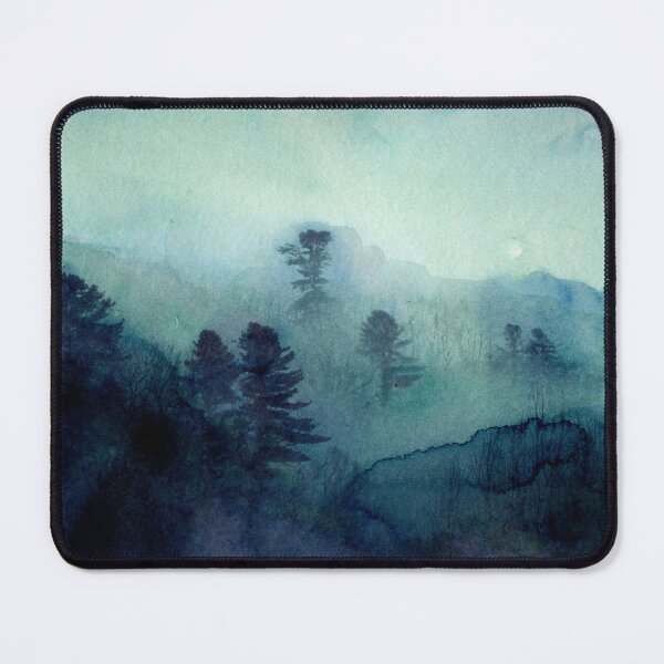 Aperçu de l'œuvre Aquarelle de forêt brumeuse créée et vendue par FleurDesign.