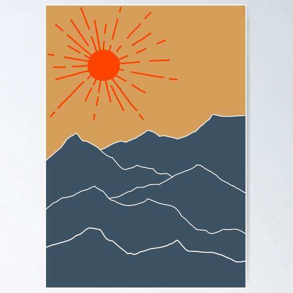 Item preview, Sunset over Mountains designed and sold by Mochitroubles.
