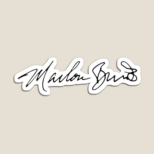 Vista previa del artículo con la obra «Firma de Marlon Brando», diseñado y vendido por Gentle40Winks.