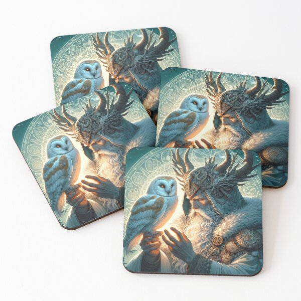 Item preview, Old Wizard Druid with White Owl, Mythical Style designed and sold by Cr320.