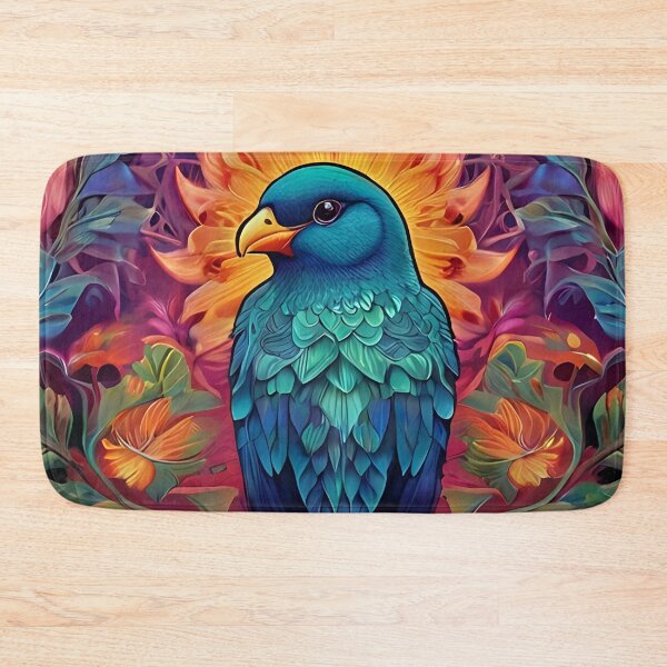 Item preview, Enchanted Aviary: A Symphony of Colors with a Majestic Bird Amongst Lush Florals designed and sold by PillowTalkyZone.