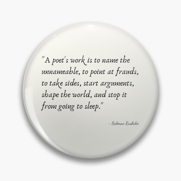 Item preview, A Quote about Poetry by Salman Rushdie designed and sold by Poemit.