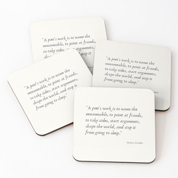 Item preview, A Quote about Poetry by Salman Rushdie designed and sold by Poemit.
