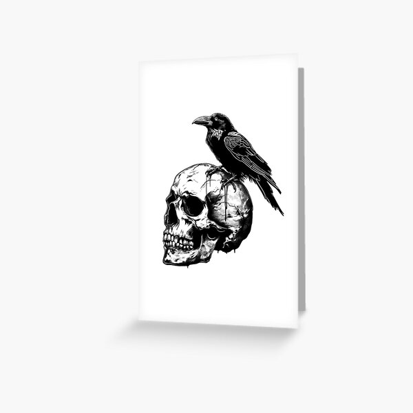 Item preview, Skull with a Raven designed and sold by WildfieldStudio.