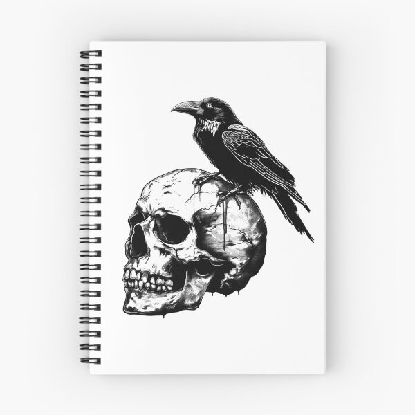 Item preview, Skull with a Raven designed and sold by WildfieldStudio.