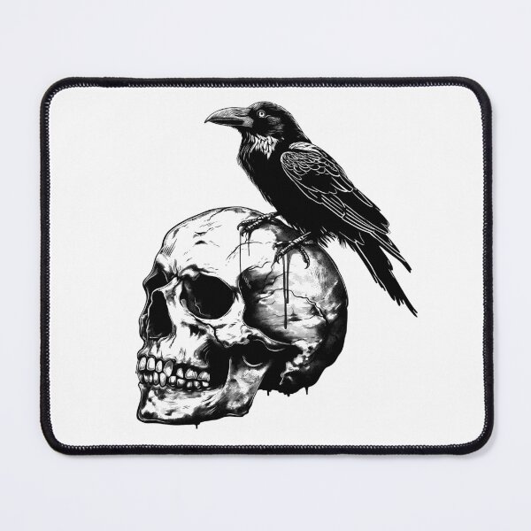 Item preview, Skull with a Raven designed and sold by WildfieldStudio.