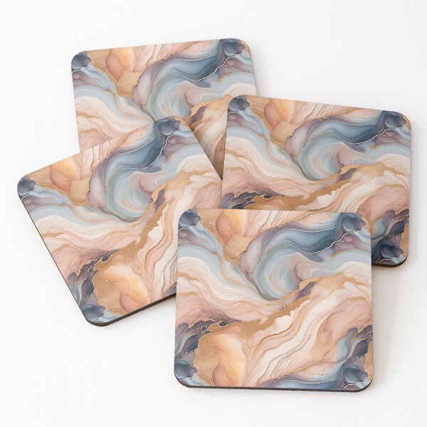 Item preview, Ethereal Waves: A Dance of blue Colors and Textures like Marbles designed and sold by creativekrish.