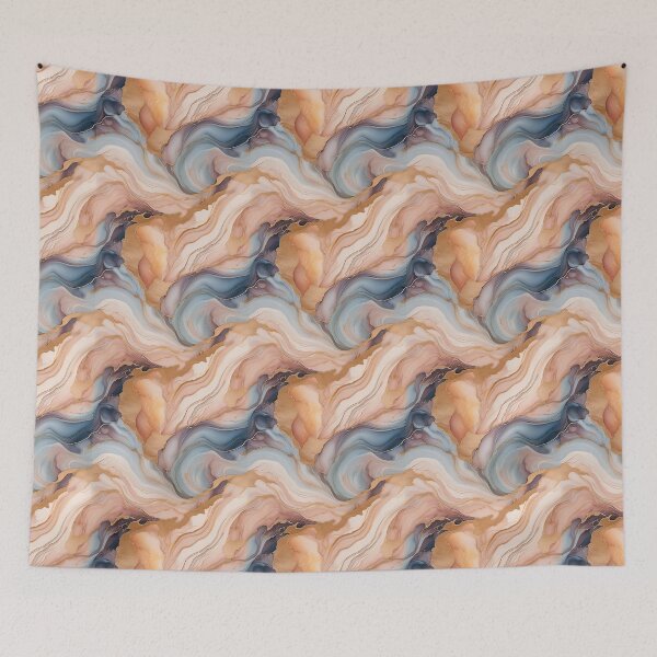 Item preview, Ethereal Waves: A Dance of blue Colors and Textures like Marbles designed and sold by creativekrish.