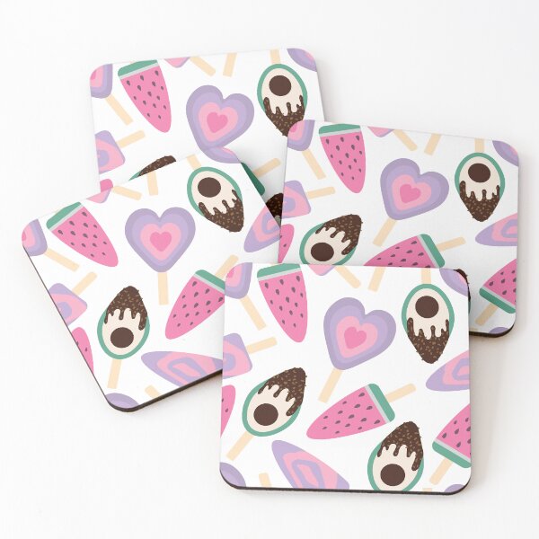 Item preview, colorful ice cream on a stick, watermelon, avocado, heart designed and sold by Tatty-shop.