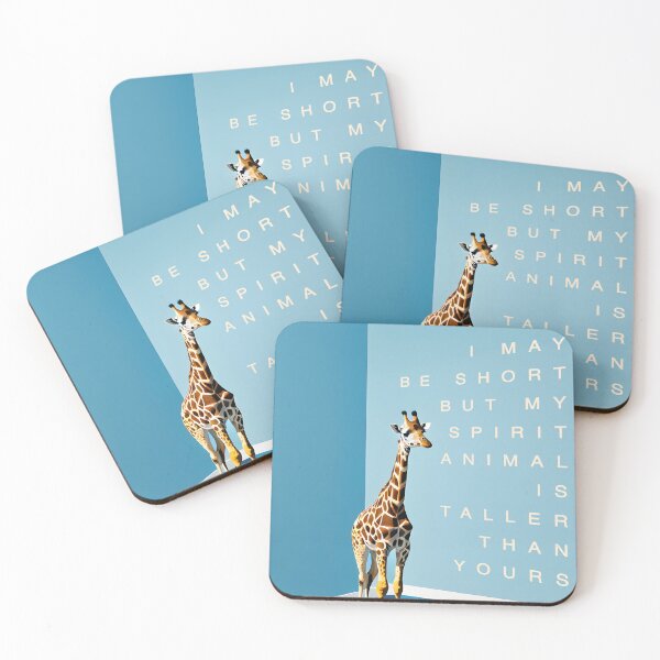 Item preview, Wall Art of Giraffe in a blue room with quote on wall designed and sold by TobyTVLive.