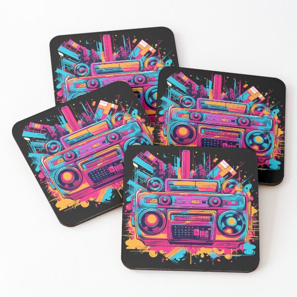 Item preview, Old Time Vintage Pop-art Disco Boomboxes #1 designed and sold by Digital Media Buzz Content.