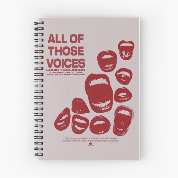 Artikelvorschau, "All dieser Stimmen" Louis Tomlinson Rot Poster entworfen und verkauft von tpwk designs.