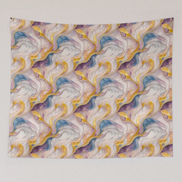 Item preview, Ethereal Waves: A Dance of blue Colors and Textures like Marbles designed and sold by creativekrish.