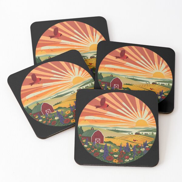 Item preview, “Rustic Landscape at Sunset” designed and sold by Art-Vortex-fr.