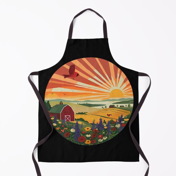 Item preview, “Rustic Landscape at Sunset” designed and sold by Art-Vortex-fr.